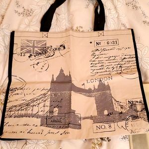 Marshalls vinyl tote large size carryall. Bonus little canvas bag
